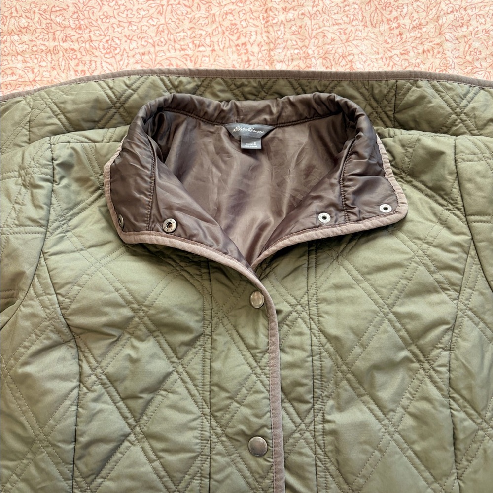 Eddie Bauer Green Quilted Women's Vest